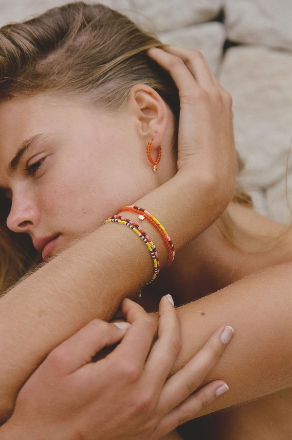 Tangerine Dream Gold Plated Bracelet w. Beads