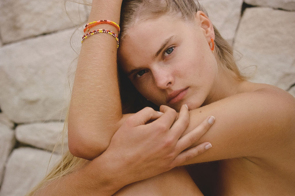 Mandarine Dream Gold Plated Armband W. Perlen