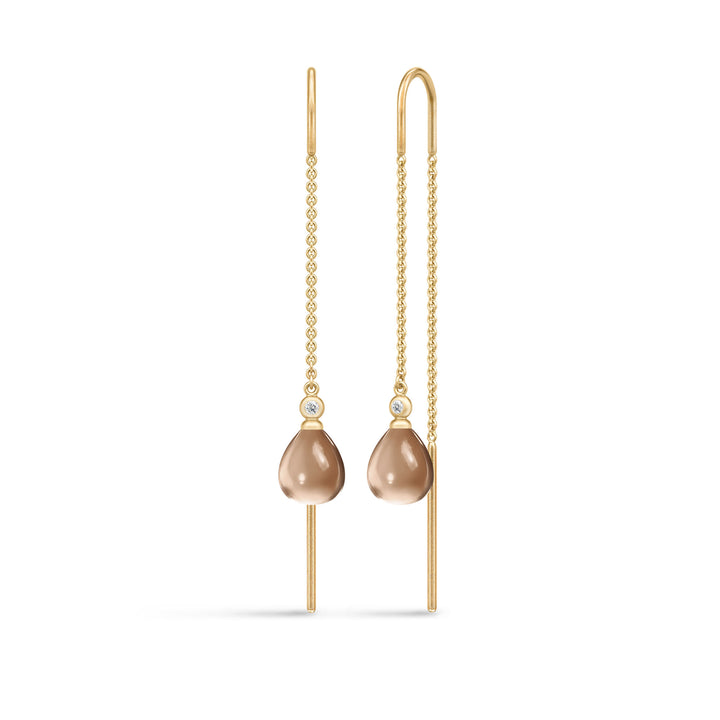 Tasha -Kette Gold plattierte Ohrringe w. Haselzirkonien & Kristall