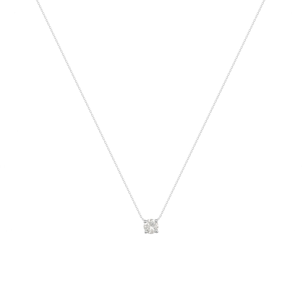 Teeny Twinkle 18k White Guld Halskæde m. Diamant