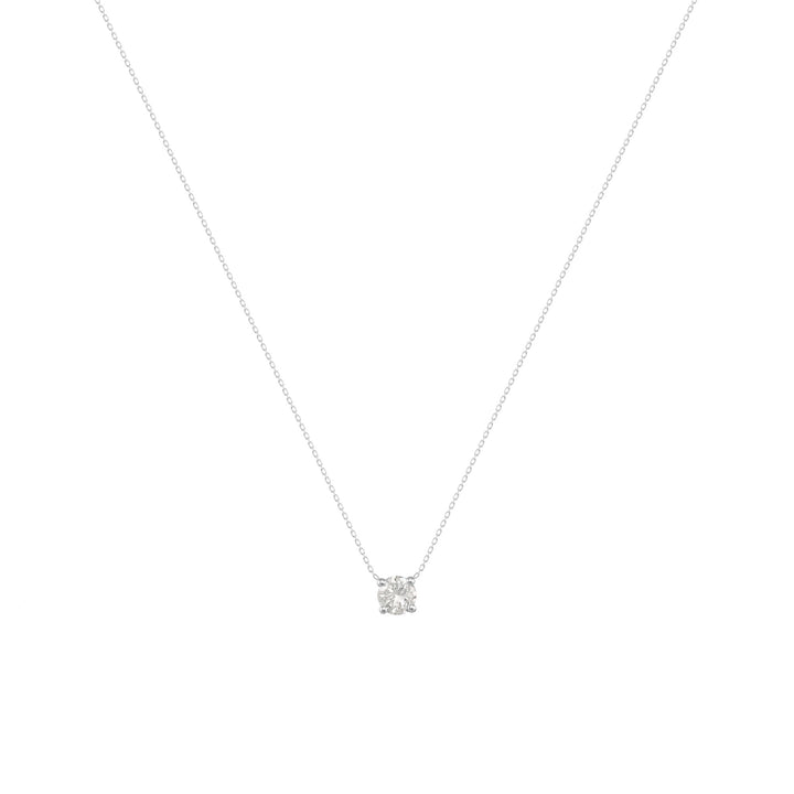 Teeny Twinkle 18K White Gold Necklace w. Diamond