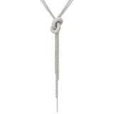 The Legacy Knot 18K Whitegold Necklace w. Diamonds