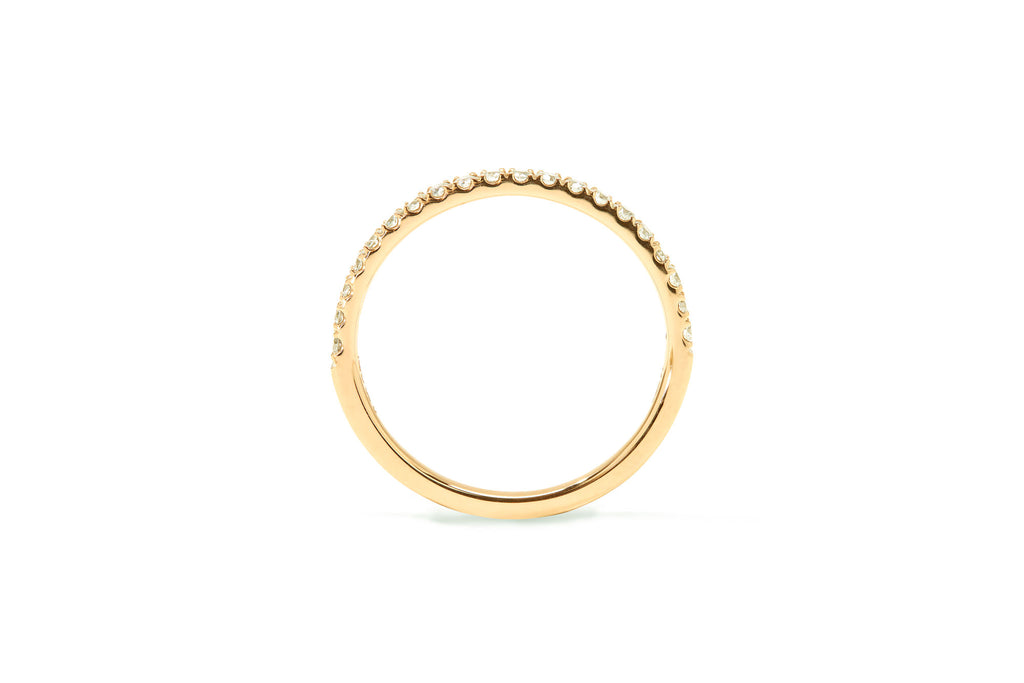 Amore The Eternity Classic Half 18K Gold Ring w. Diamonds