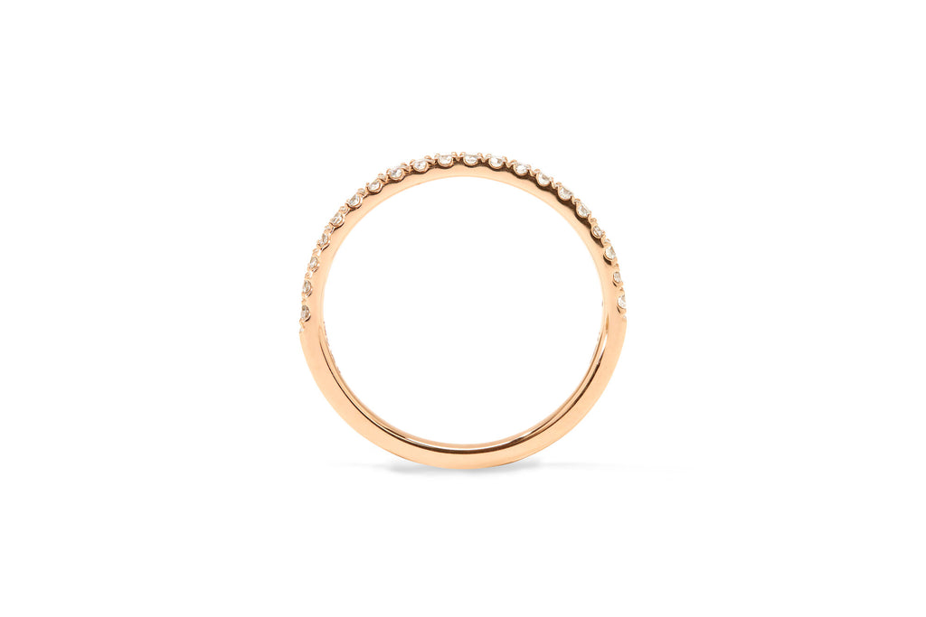 Amore The Eternity Classic Half 18K Rosegold Ring w. Diamonds