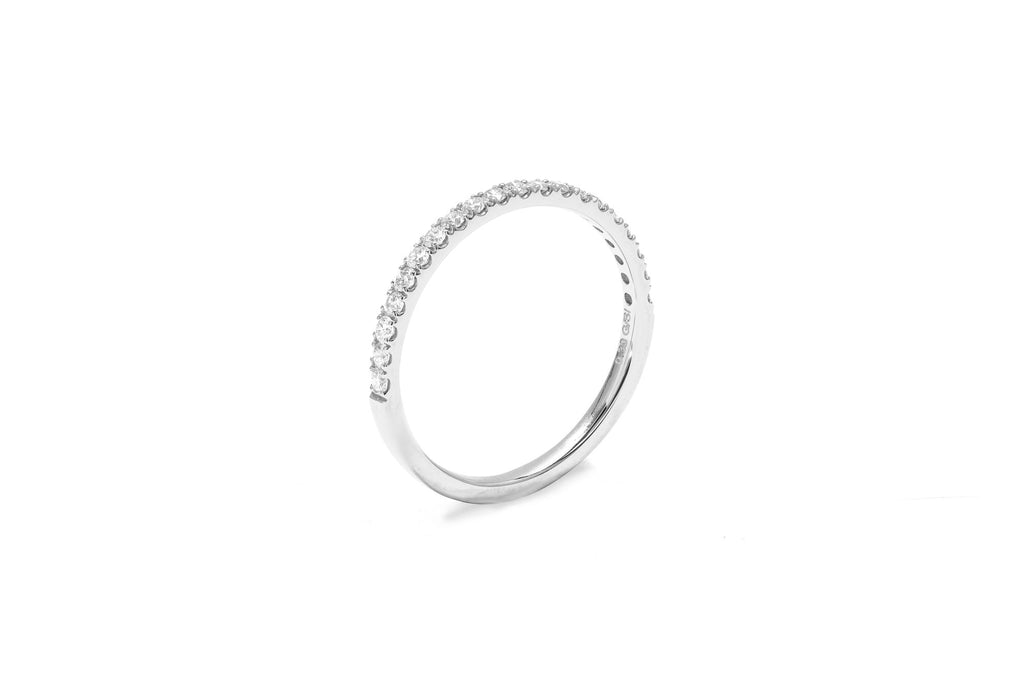 Amore The Eternity Classic Half 18K Whitegold Ring w. Diamonds