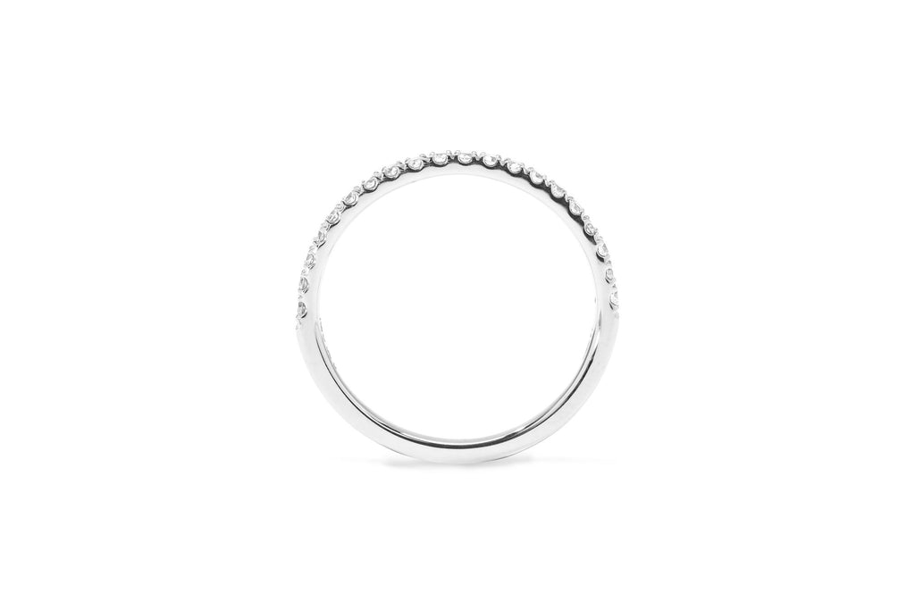 Amore The Eternity Classic Half 18K Whitegold Ring w. Diamonds