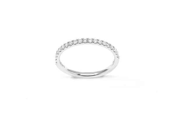 Amore The Eternity Classic Half 18K Whitegold Ring w. Diamonds