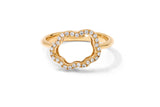 Golden Cloud 18K Gold Ring w. Diamonds