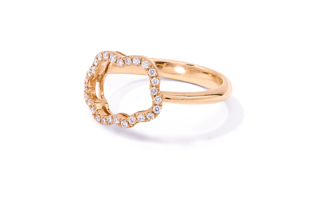 Golden Cloud 18K Rosegold Ring w. Diamonds