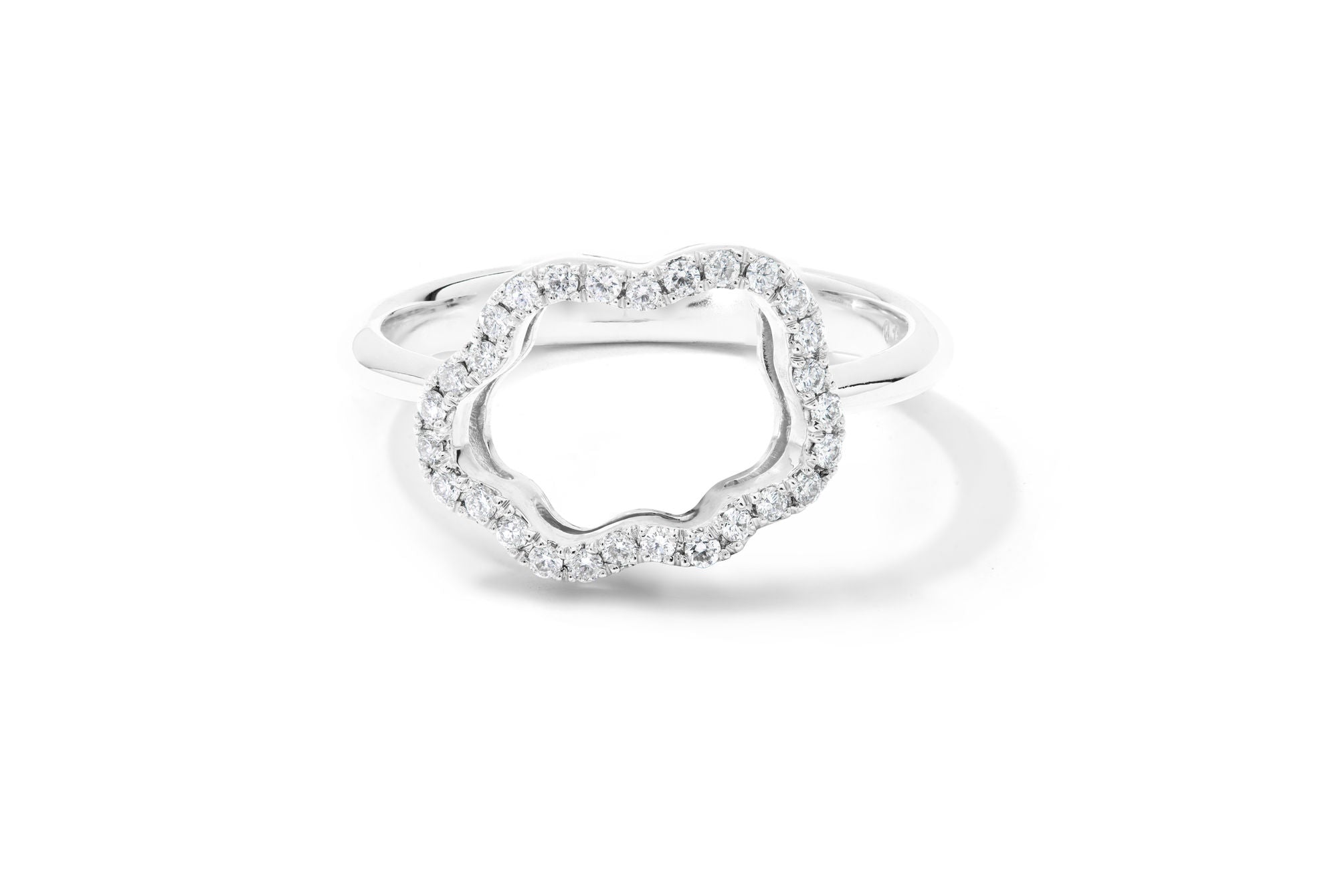 Golden Cloud 18K Whitegold Ring w. Diamonds