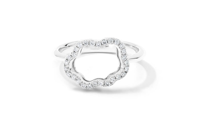 Golden Cloud 18K Whitegold Ring w. Diamonds