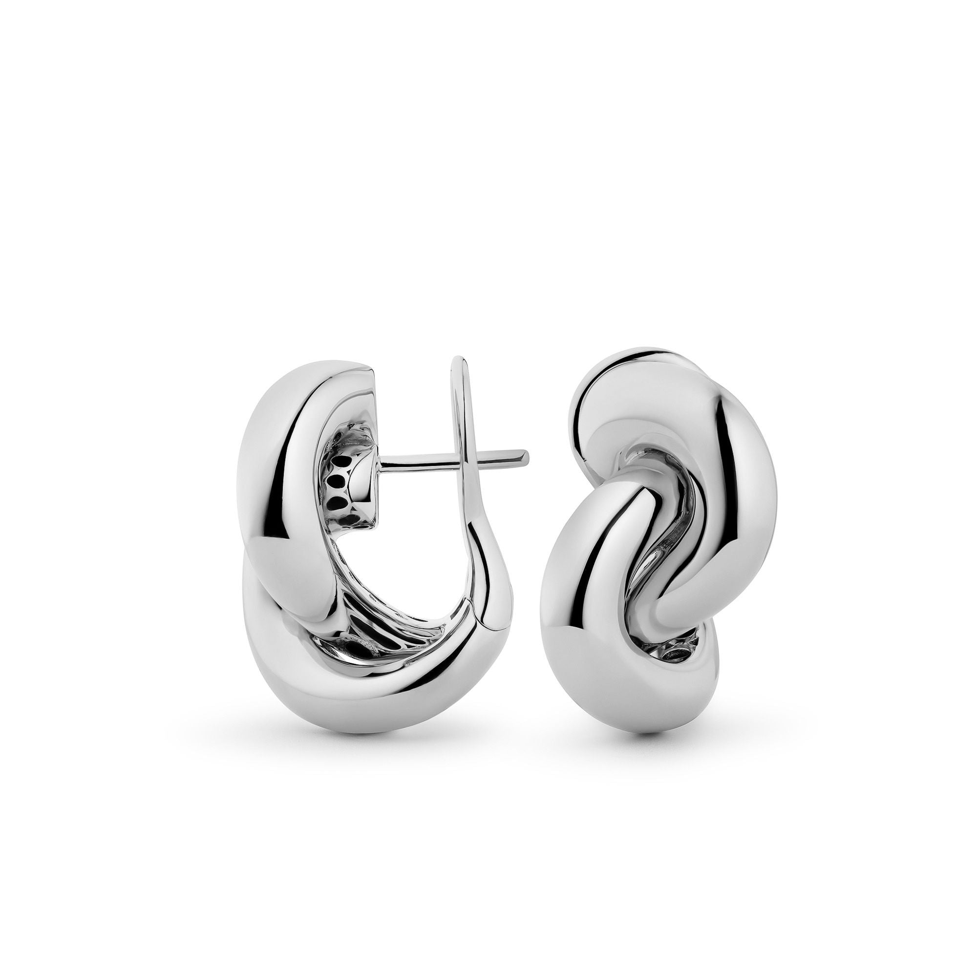 Legacy Knot Mellem 18K Hvidguld Øreringe