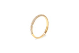 Amore The Luxury Halv 18K Guld Ring m. Diamanter