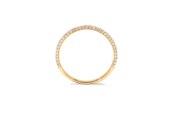 Amore The Luxury Halv 18K Guld Ring m. Diamanter