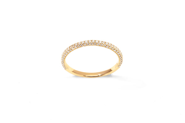 Amore The Luxury Half 18K Gold Ring w. Diamonds