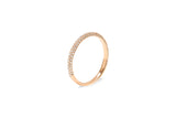 Amore The Luxury Half 18K Rosegold Ring w. Diamonds