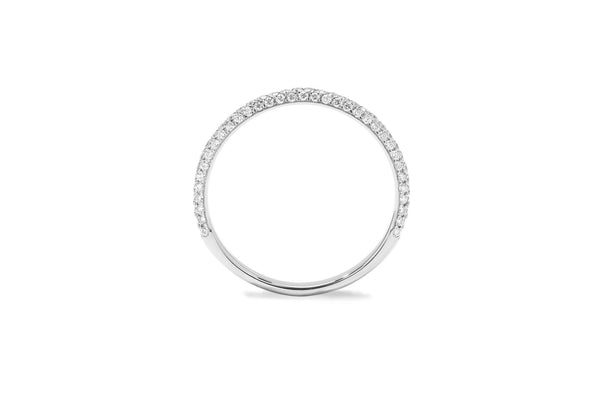 Amore The Luxury Half 18K Whitegold Ring w. Diamonds