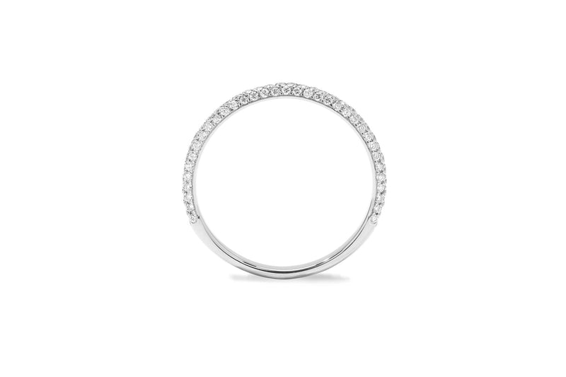 Amore The Luxury Halv 18K Hvidguld Ring m. Diamanter