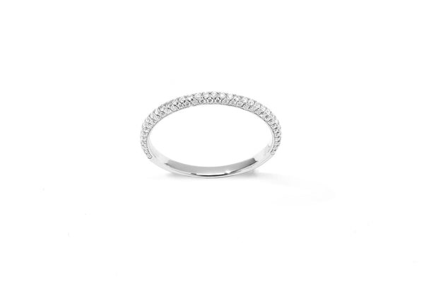 Amore The Luxury Half 18K Whitegold Ring w. Diamonds