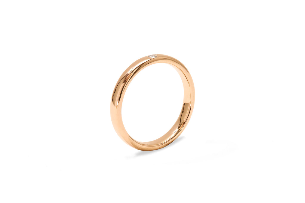 Amore Star 18K Rosegold Ring w. Diamond