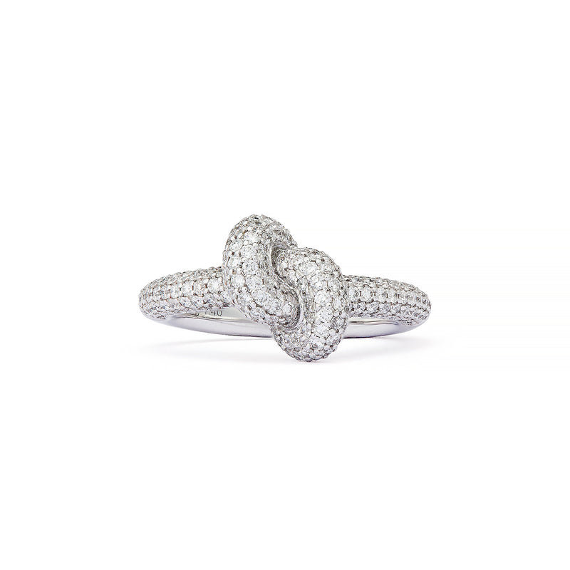 Absolutely Tight Knot Ring aus 18K Weißgold I Diamanten