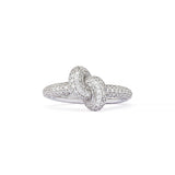 Legacy Knot klein (eng) 18K Whitegold Ring w. Diamanten