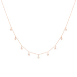 Tiny Star 18K Rosegold Necklace w. Diamonds