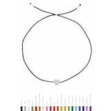 Tiny Silver Bracelet w. Diamond Heart