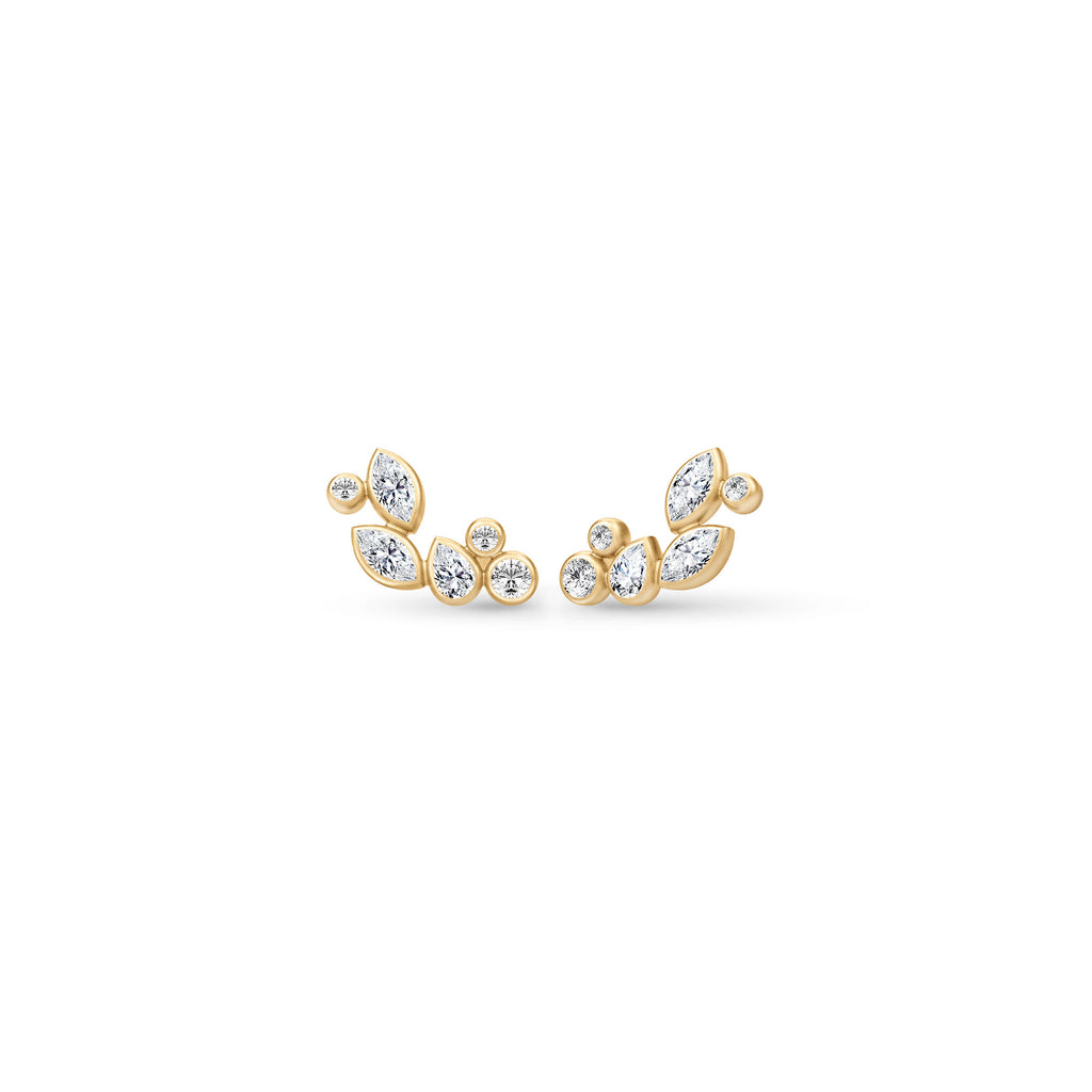 Treasure Gold Plated Earrings w. Clear Zirconia