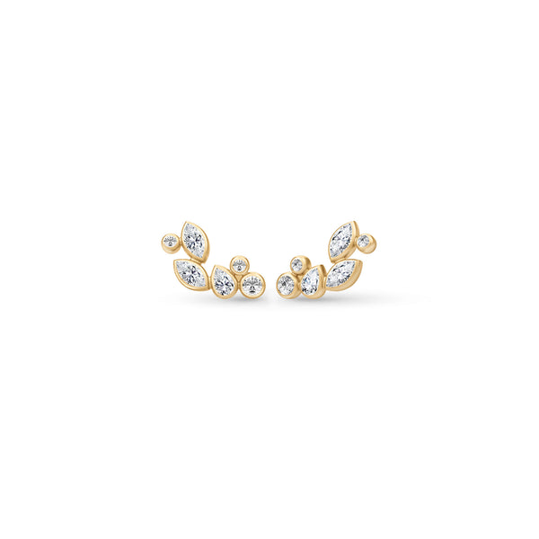 Treasure Gold Plated Earrings w. Clear Zirconia