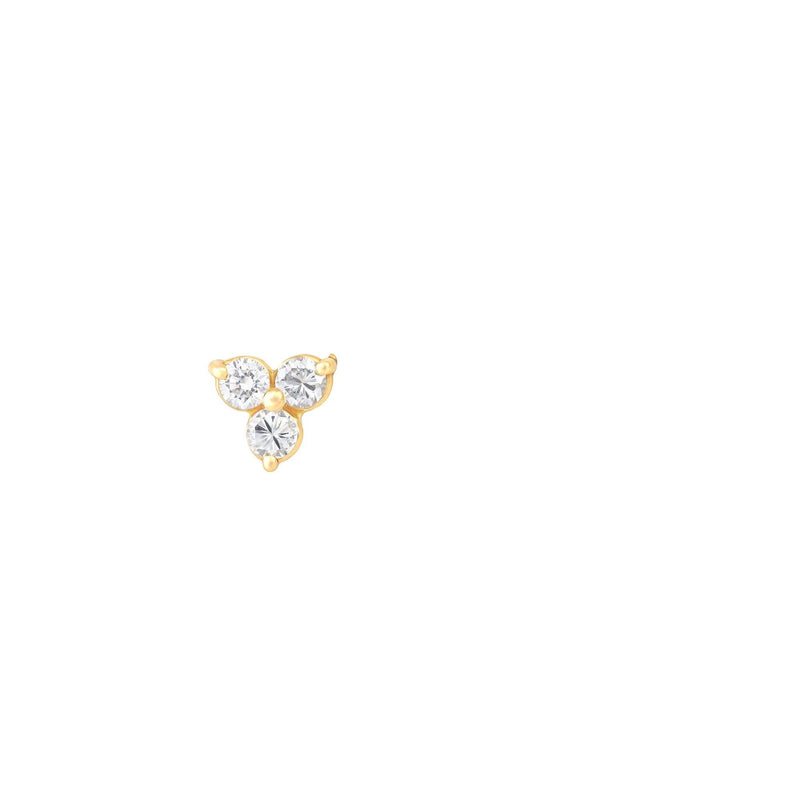 Alexa Fine Jewelry | Triangle 18K Guld Ørestikker m. Diamanter