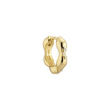 Trinity 18K Gold Plated Huggie w. Zirconia