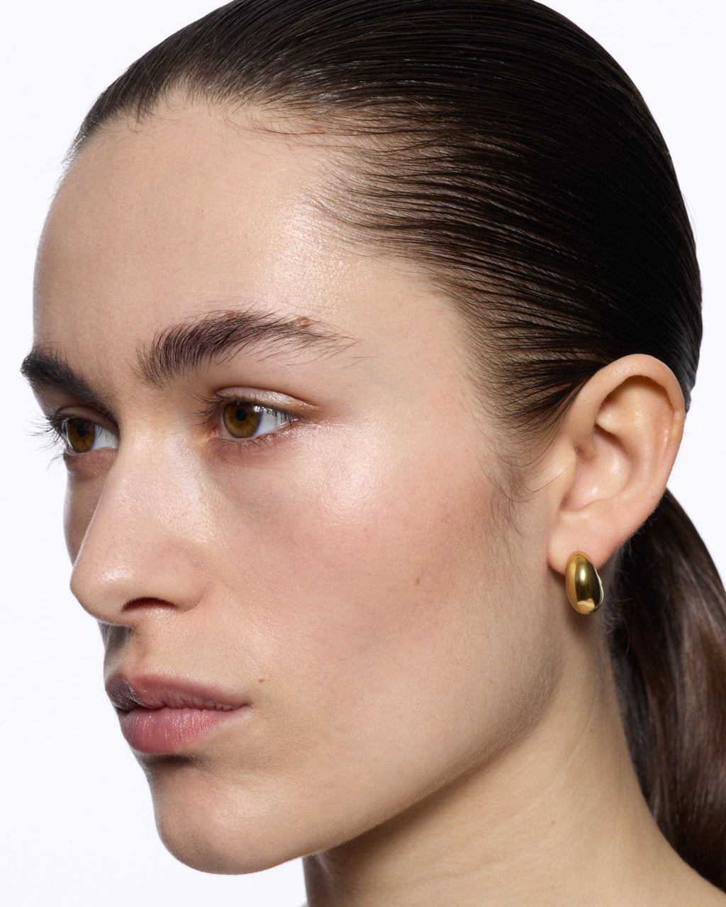 Tryvann Pillow Gold Plated Earrings