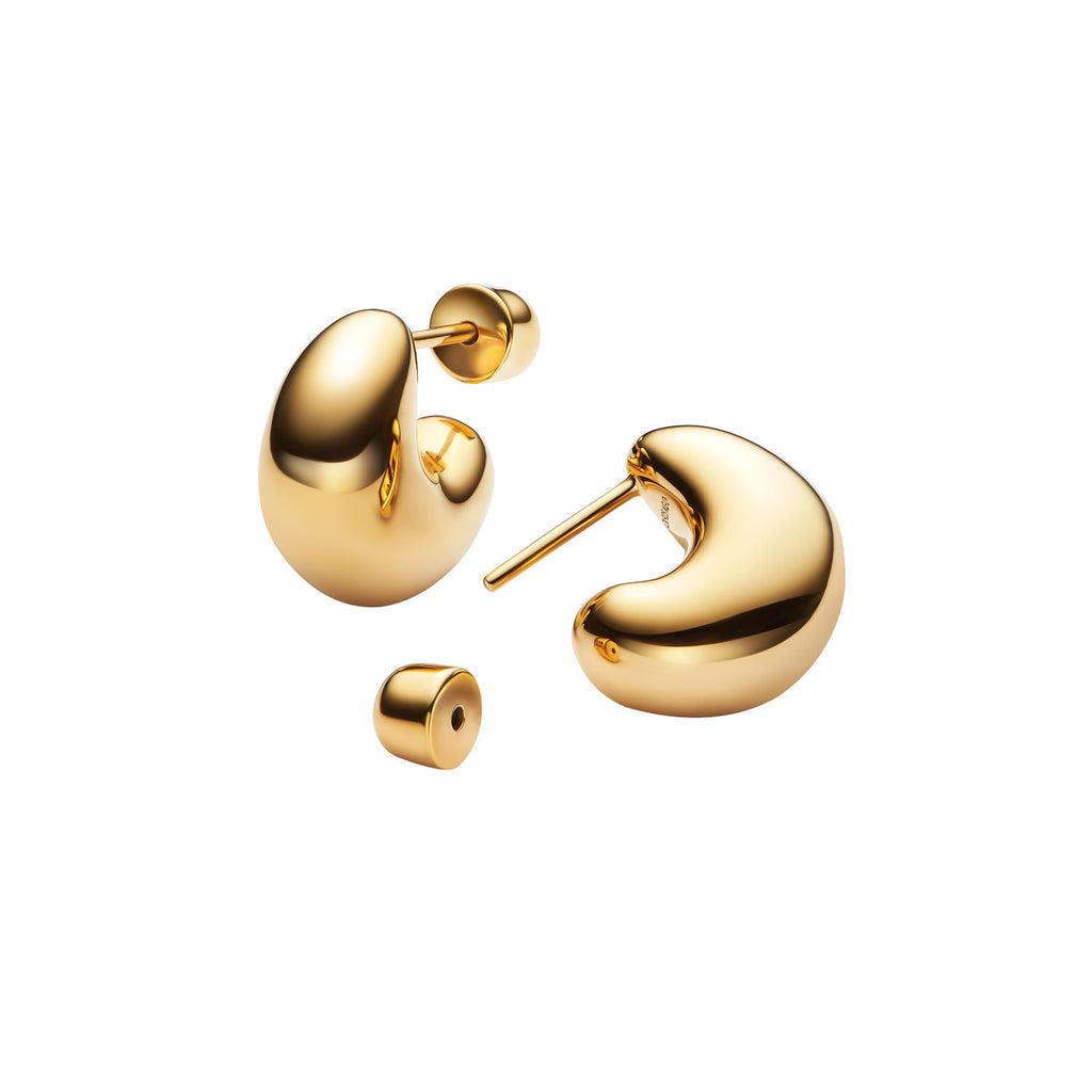 Tryvann Pillow Gold Plated Earrings