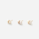 Twin Pearl M 18K & 10K Gold Earring