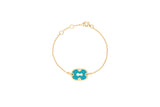 Unlock Cyan 18K Gold & Ceramic Bracelet w. Diamonds