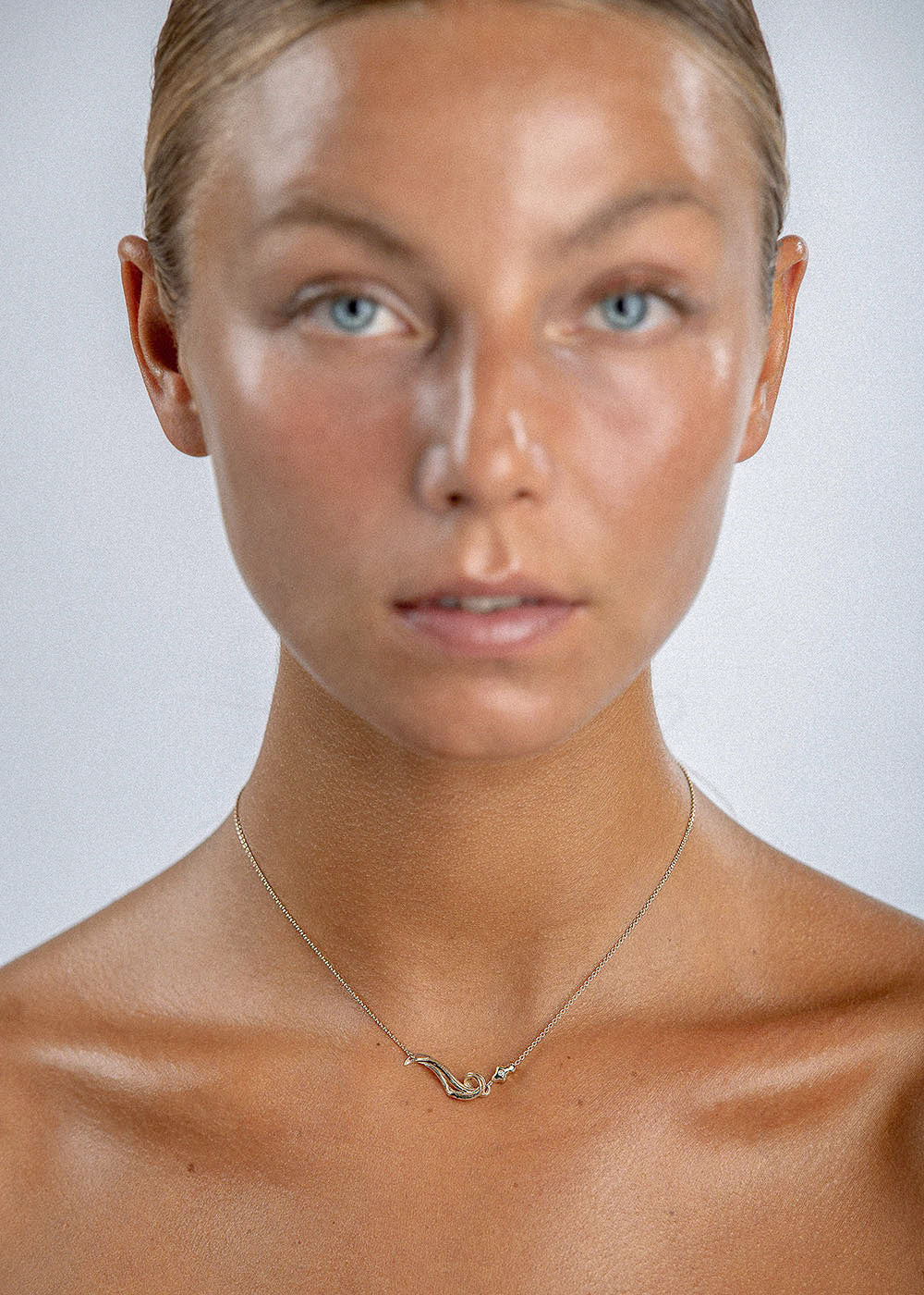 Unda Halskette 14K Gold I Diamant