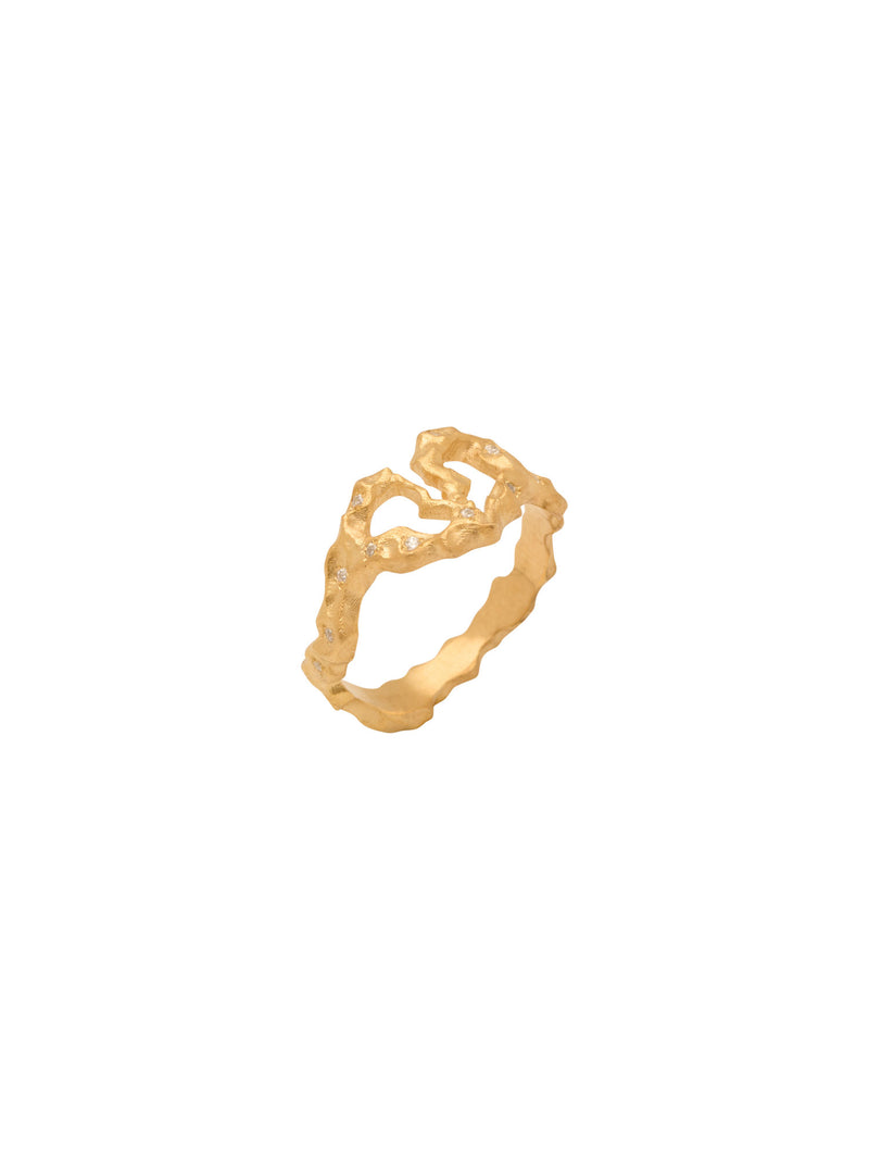 Unlove 18K Gold Ring w. Diamonds