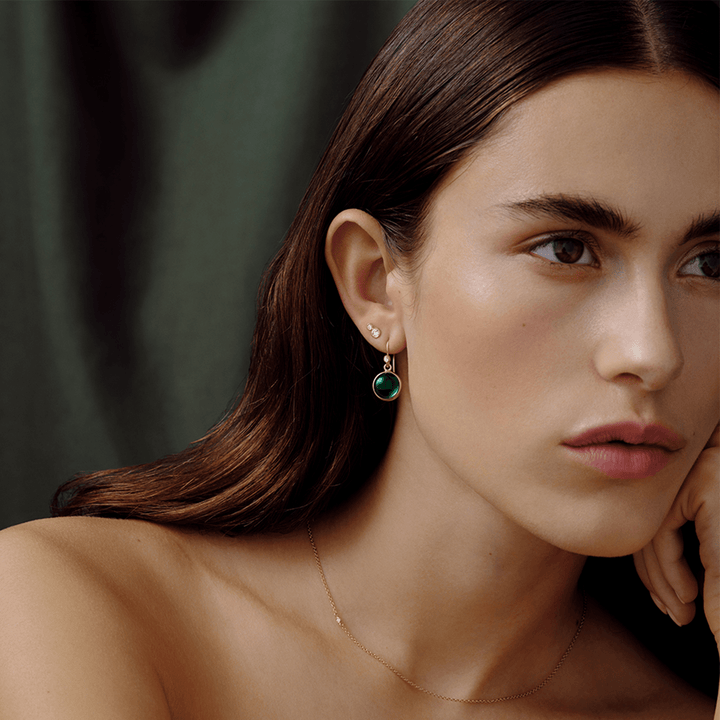 Prime Gold Plated Ohrringe w. Turmalin