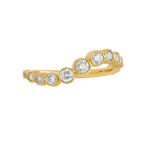 Sumi 14K Gold Ring w. Diamonds