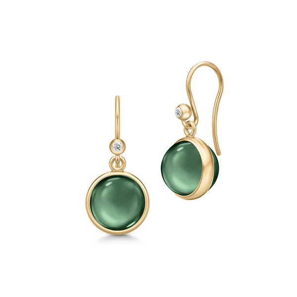 Prime Gold Plated Earrings w. Tourmaline
