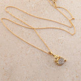 Gone Fishing 18K & 22K Gold Necklace w. Diamonds