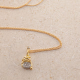 Gone Fishing 18K & 22K Gold Necklace w. Diamonds
