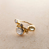 Seafire 18K & 22K Guld Ring m. Blå Safir & Diamanter
