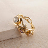 Seafire 18K & 22K Gold Ring w. Star Sapphire & Diamond