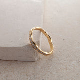 Wedding 18K Gold Ring w. Diamond