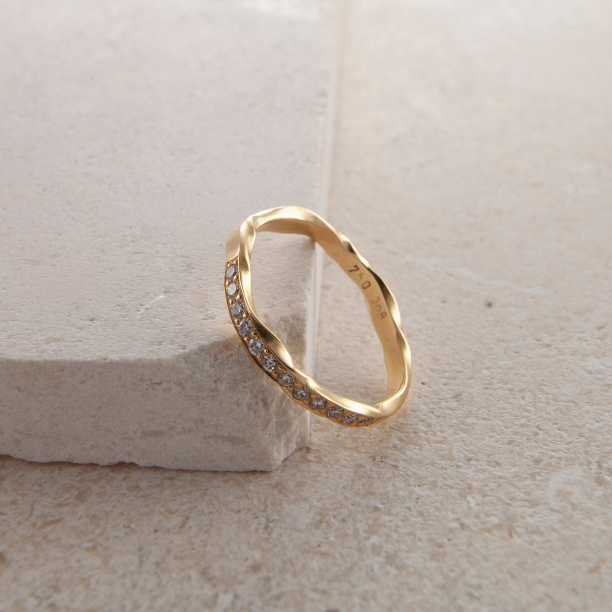 Bryllup 18k Guld Ring m. Diamant