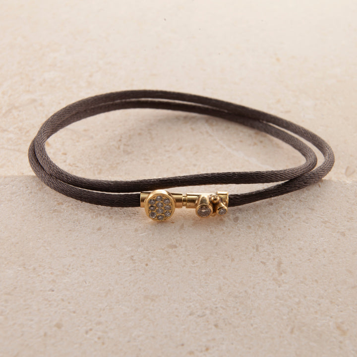 Sputnik 18K & 22K Gold Bracelet w. Diamonds