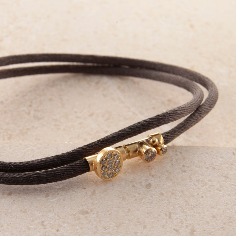 Sputnik 18K & 22K Gold Bracelet w. Diamonds