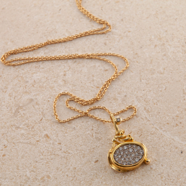 Stor Gone Fishing 18K & 22K Guld Halskæde m. Diamanter